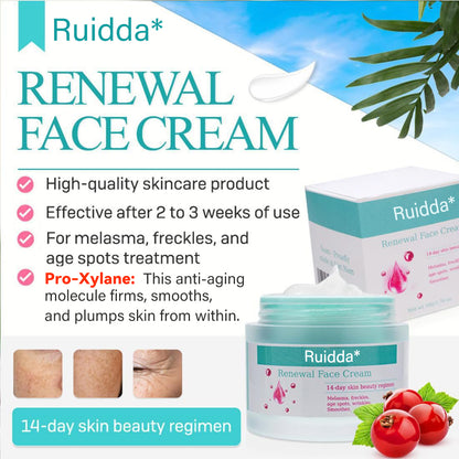 😍"Ruidda Renewal Face Cream – 5 All-Natural Ingredients, USA Family Farm Made, Centuries-Trusted for All Ages & Skin Types"