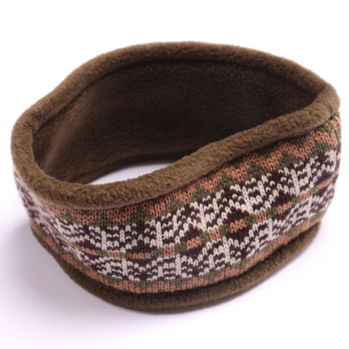 "Vintage Nordic Knit Fleece Headband – Warm Winter Ear Warmer for Women & Men"
