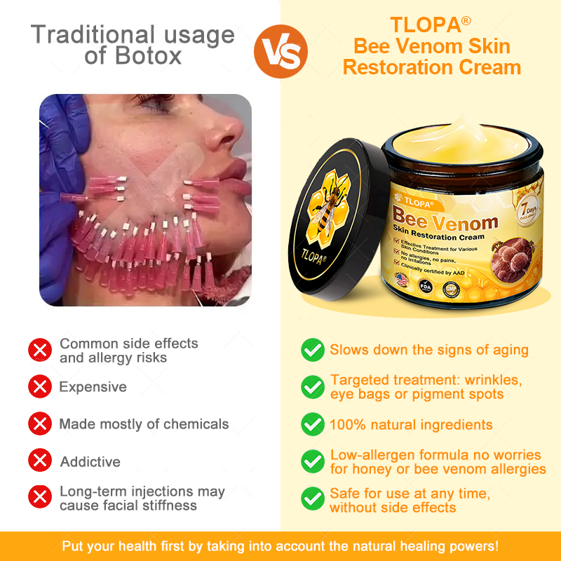 🛒🔥TLOPA® Bee Venom Repair Radiance Cream | Unlock Smooth Skin, Fight Sagging 🎁 Lightweight Daily Care, Limited-Time 70% OFF🔥🔥