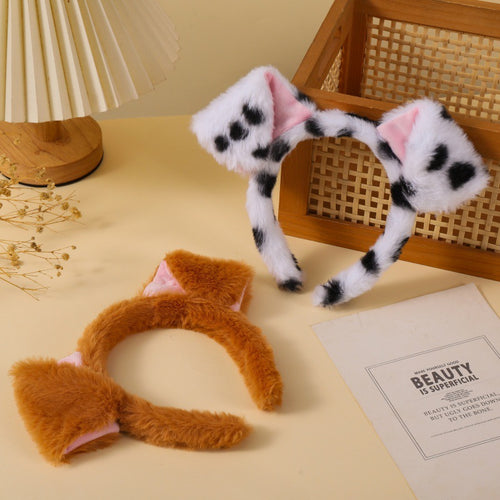 "Plush Cat Ear Headband – Fluffy Cosplay Hair Accessory for Parties & Photoshoots"