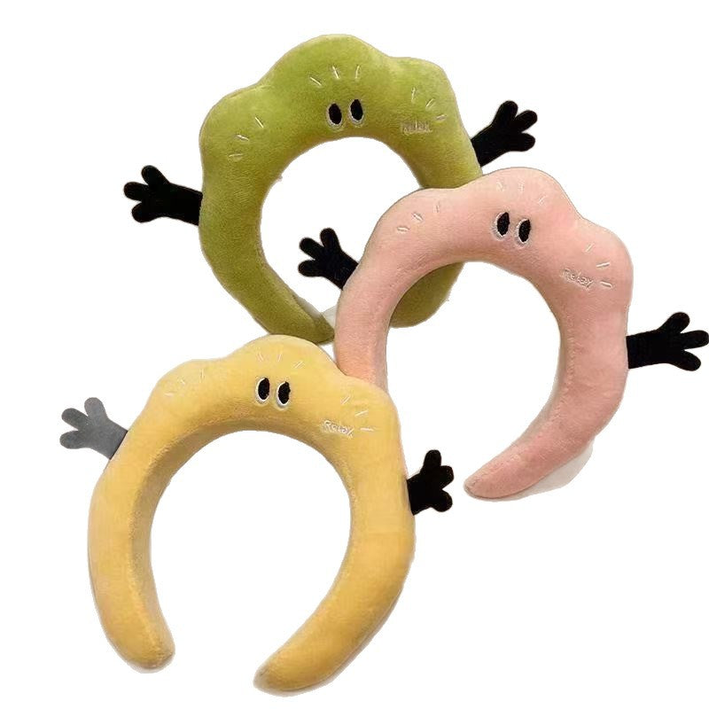 "Funny Plush Monster Headband – Soft Cartoon Hair Accessory with Wiggly Arms"