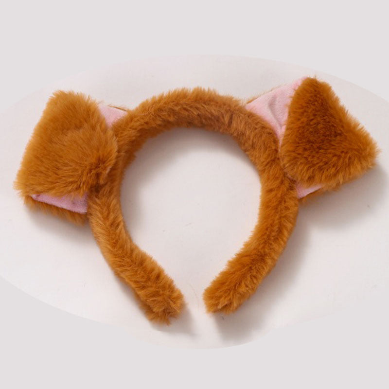 "Plush Cat Ear Headband – Fluffy Cosplay Hair Accessory for Parties & Photoshoots"