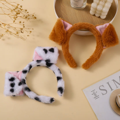 "Plush Cat Ear Headband – Fluffy Cosplay Hair Accessory for Parties & Photoshoots"
